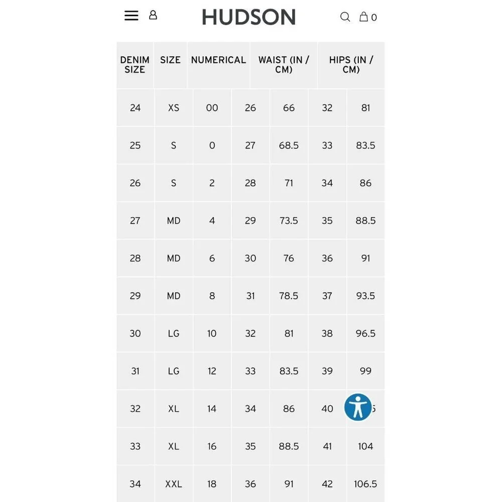 Hudson Reconstructed Skirt Offshore Womens Size 24/XS - Picture 7 of 7